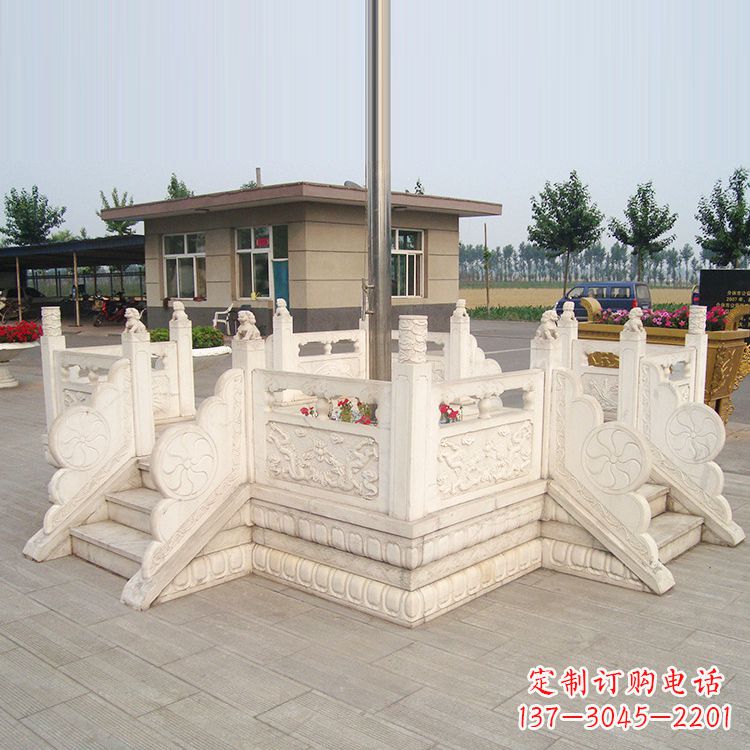 宁德学校校园芝麻白广场升旗台