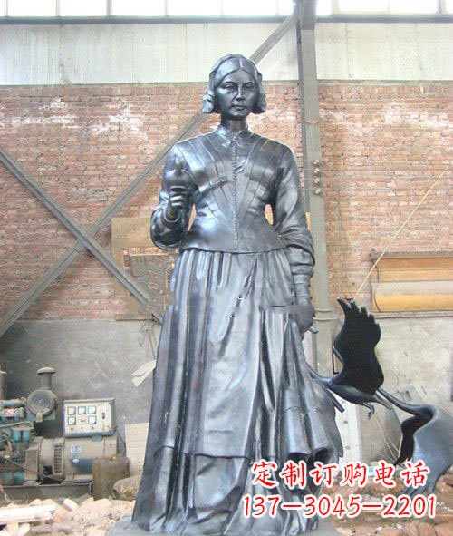 宁德医院校园西方名人南丁格尔铜雕