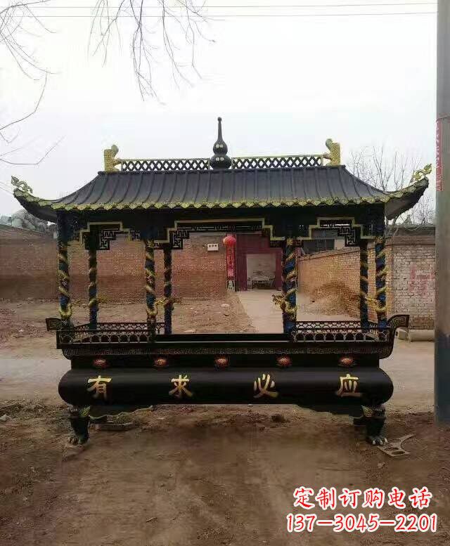 宁德有求必应方形香炉铜雕