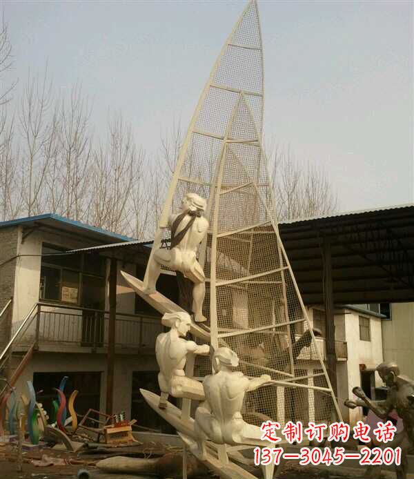宁德园林不锈钢帆船景观雕塑