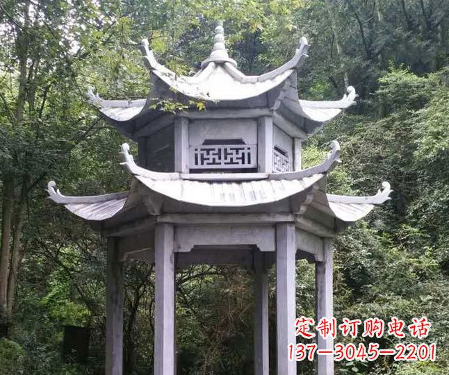 宁德园林仿古石凉亭景观石雕 (3)