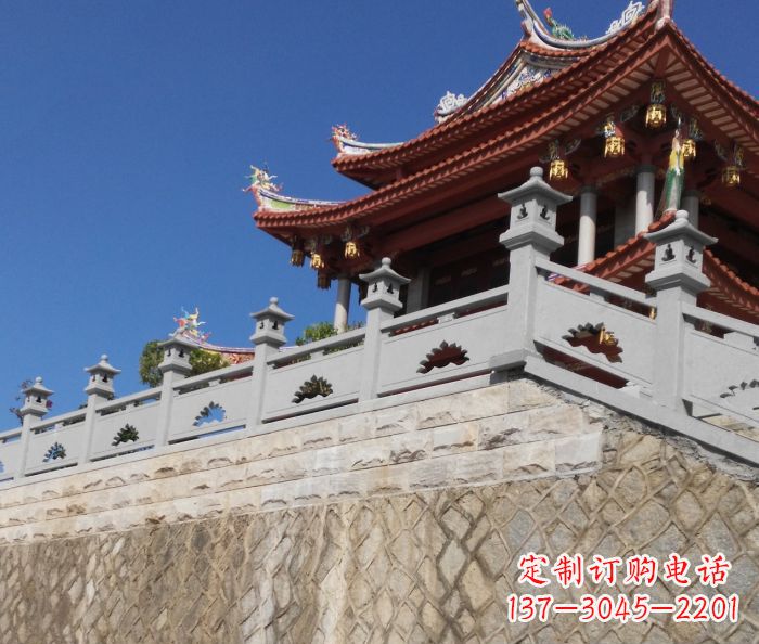 宁德园林景观大理石镂空莲花石栏板