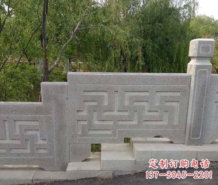 宁德园林景观大理石桥栏板石雕 (7)