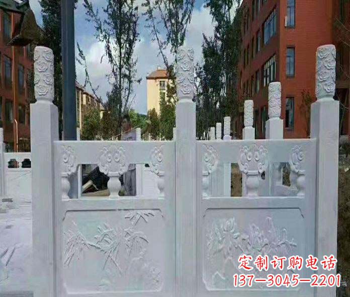 宁德园林景观大理石桥栏板石雕_2