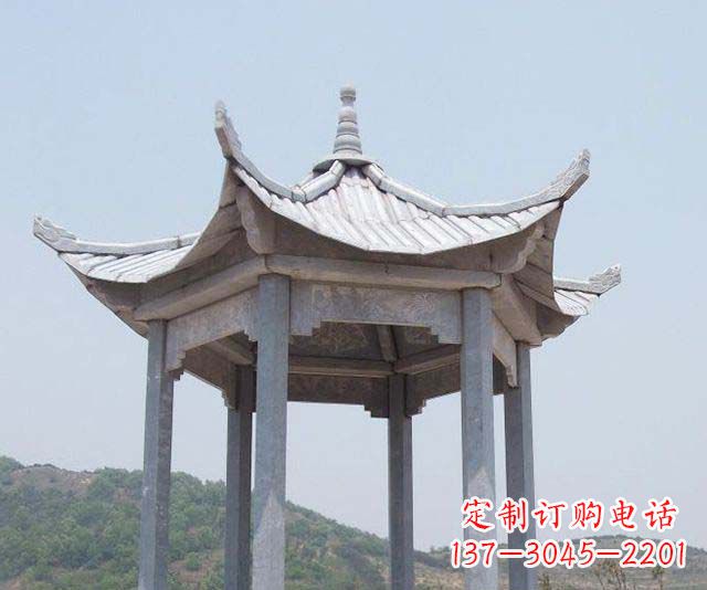 宁德园林景观单层石雕凉亭 (2)