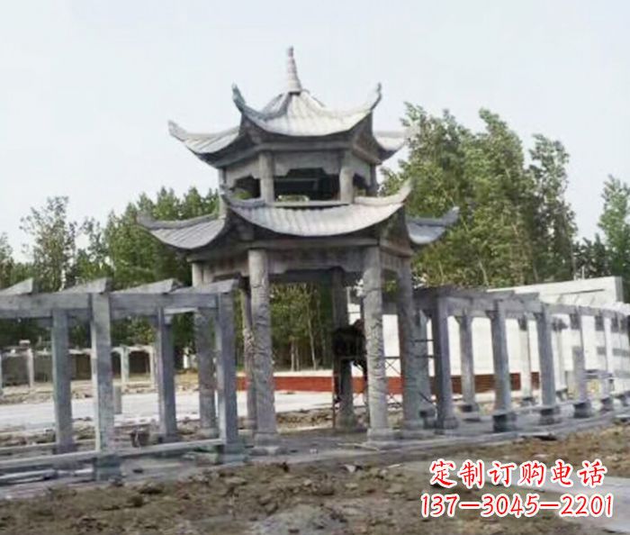 宁德园林景观多层凉亭石雕 (2)