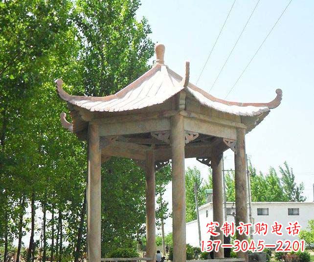 宁德园林景观单层石雕凉亭
