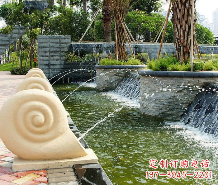 宁德园林景观蜗牛喷泉石雕