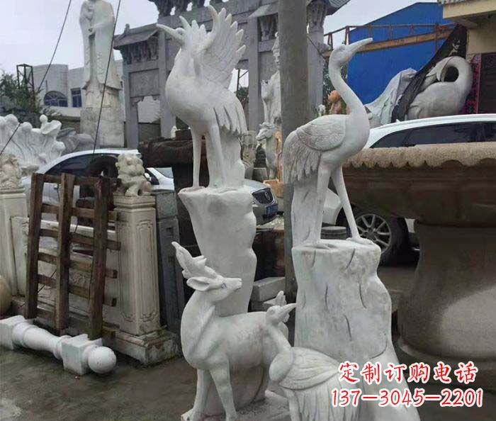 宁德园林景观仙鹤石雕