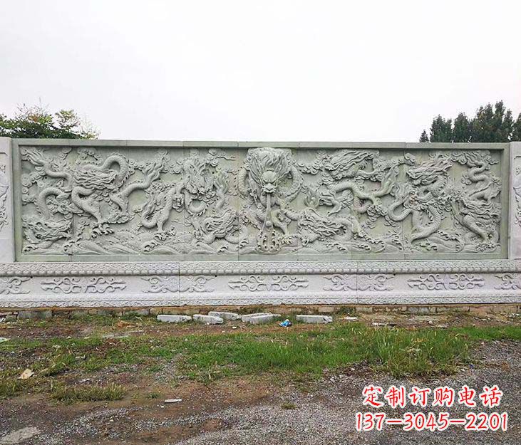 宁德园林九龙壁景观石雕