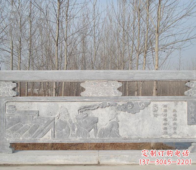 宁德园林石浮雕栏板景观石雕 (3)