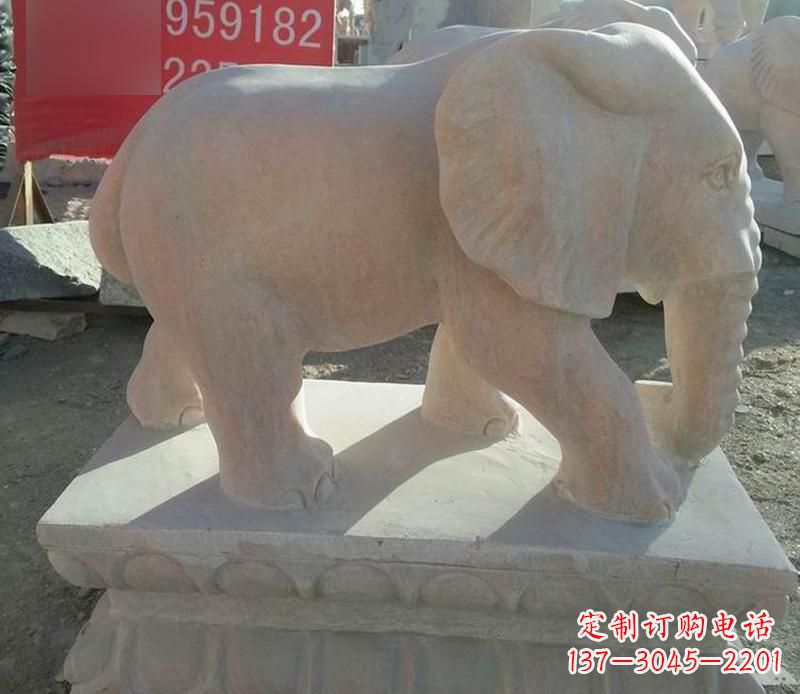宁德园林晚霞红大象雕塑