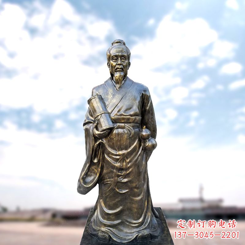 宁德张仲景仿铜雕像