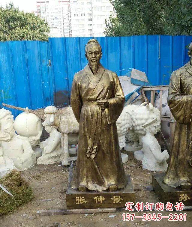 宁德张仲景古代医学名人铜雕