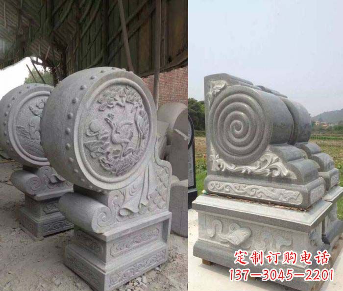 宁德招财抱鼓石大理石门墩