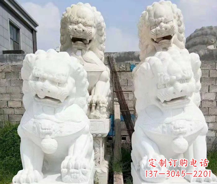 宁德招财动物汉白玉狮子石雕