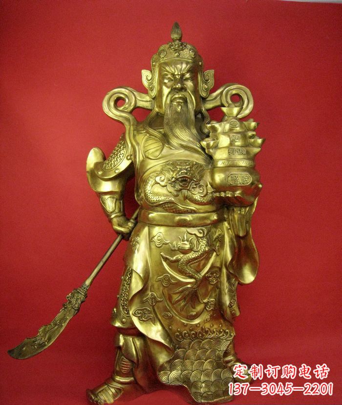 宁德招财关公铜雕