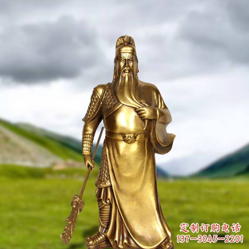 宁德招财关公铜雕像