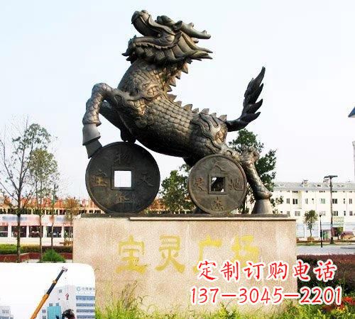 宁德招财麒麟铜雕