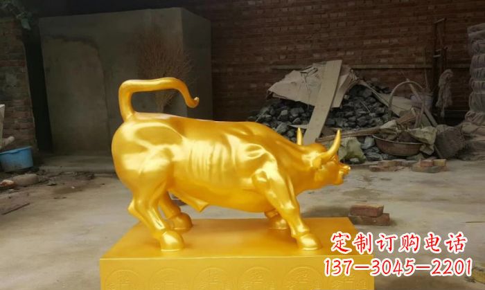 宁德招财铜牛雕塑 (2)