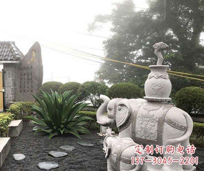 宁德招财驮宝大象石雕