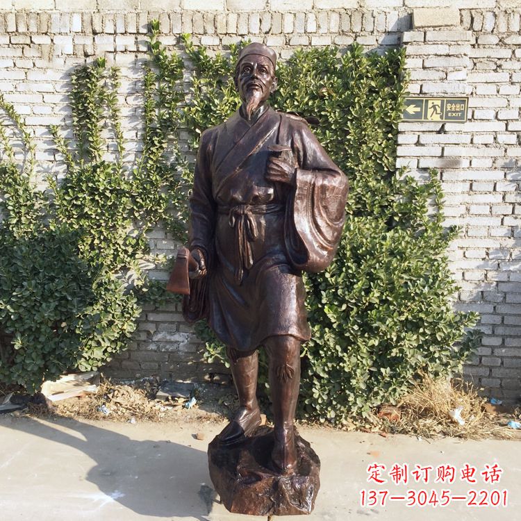 宁德中国古代十大名医之李时珍铜雕塑像