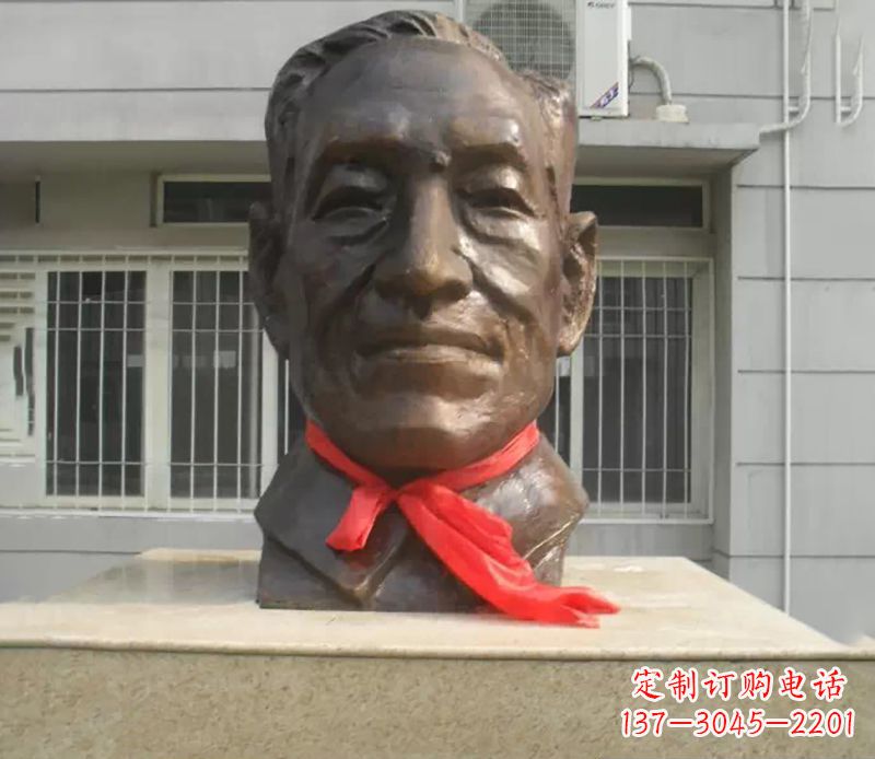 宁德朱宪彝校园名人头像铜雕