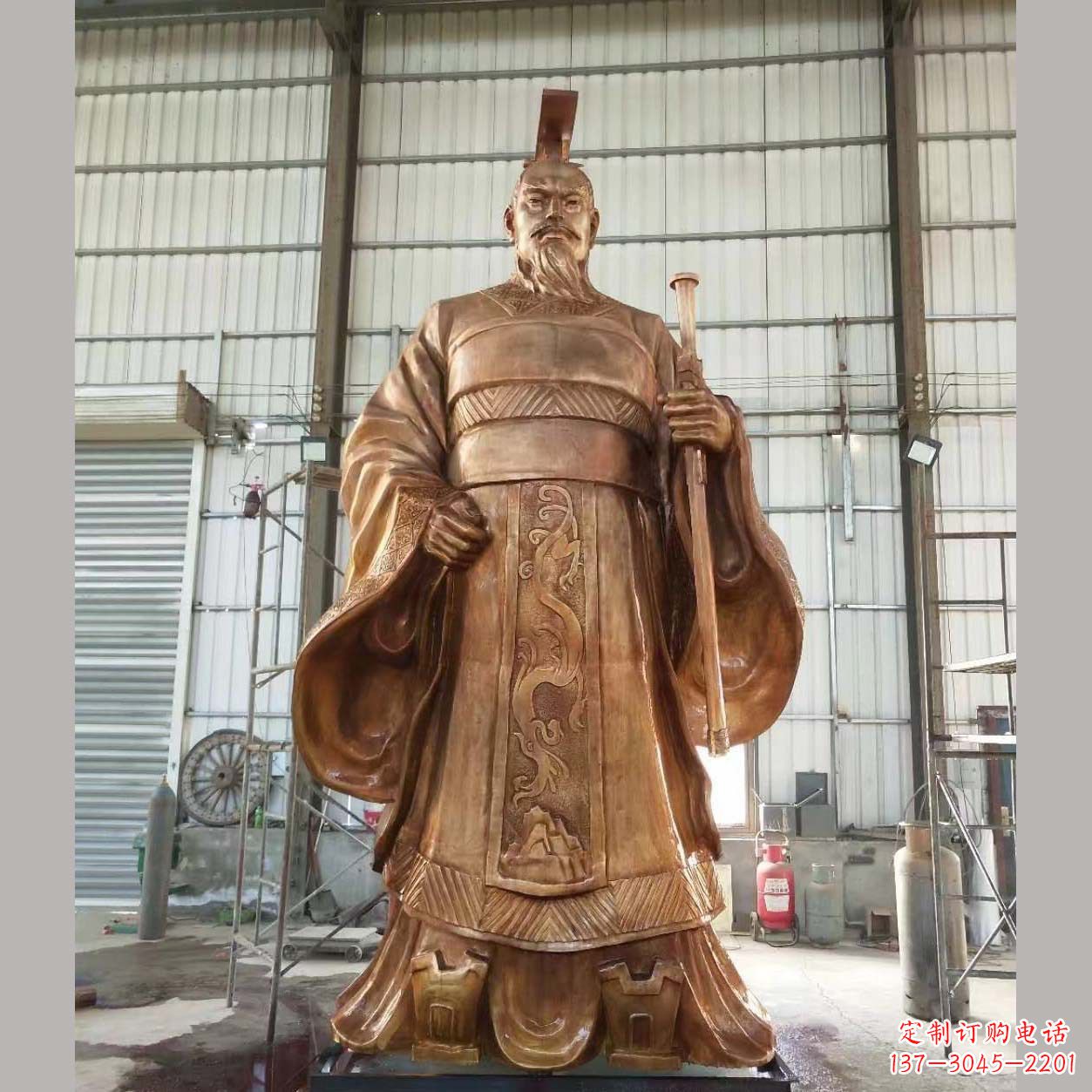 宁德铸铜汉武帝雕塑