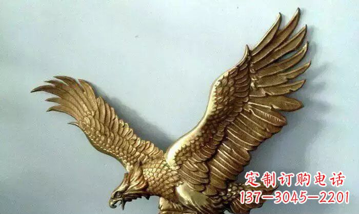 宁德铸铜老鹰企业动物铜雕 (2)