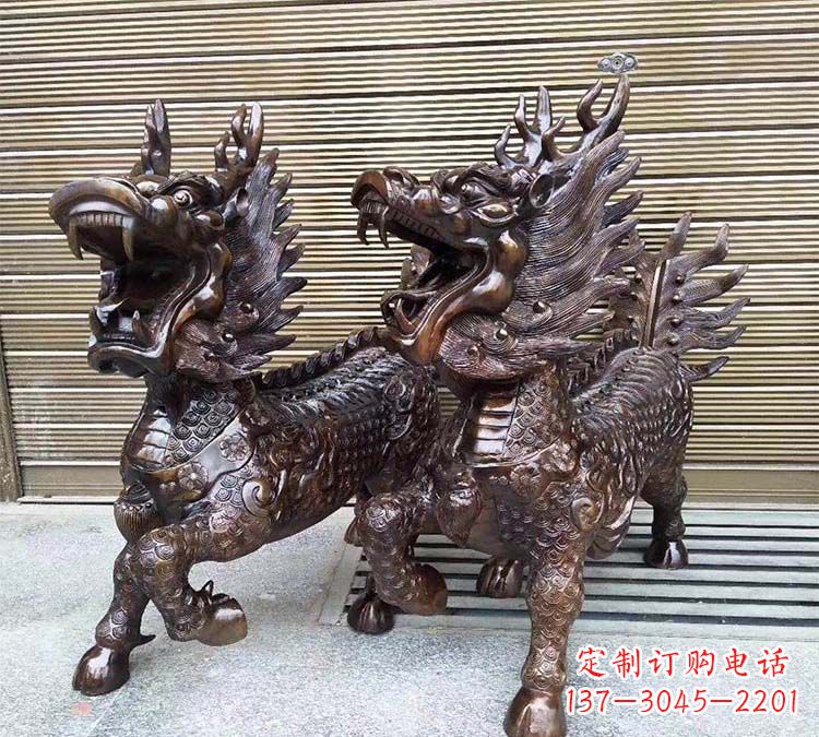 宁德铸铜立式麒麟