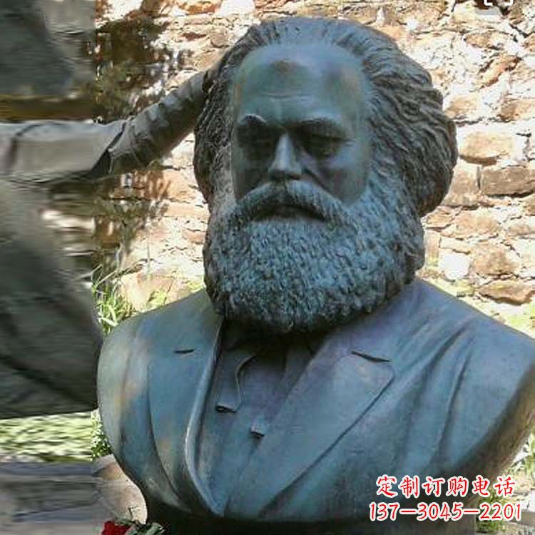 宁德铸铜名人无产阶级导师马克思头像雕塑