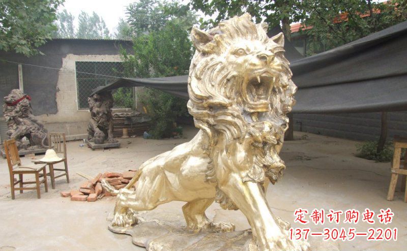 宁德铸铜狮子铜雕 (3)
