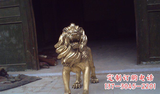 宁德铸铜狮子西洋狮子铜雕