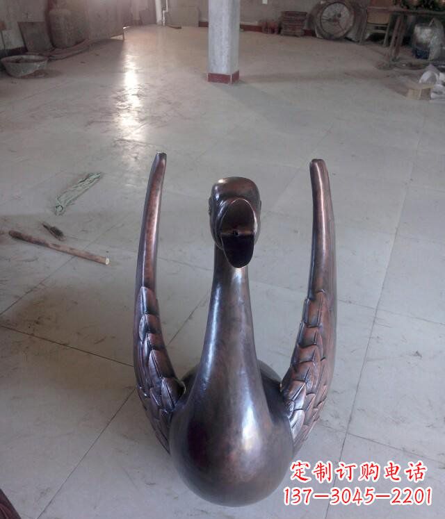 宁德铸铜天鹅公园动物铜雕