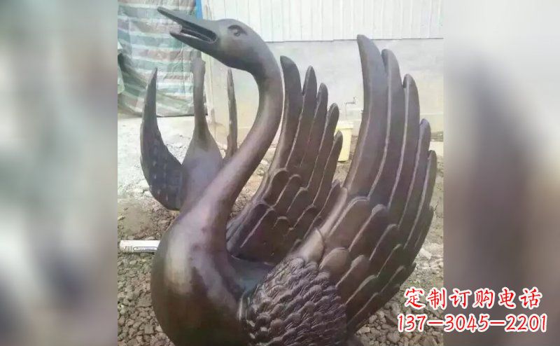 宁德铸铜天鹅铜雕