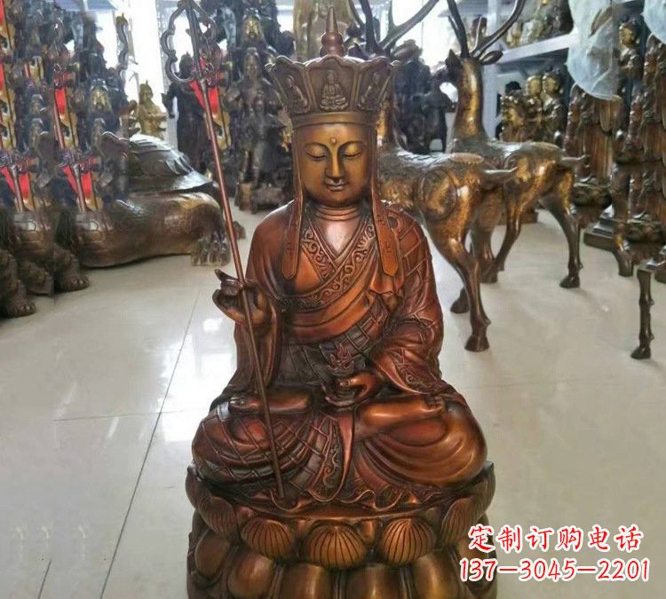 宁德坐式地藏菩萨铜雕