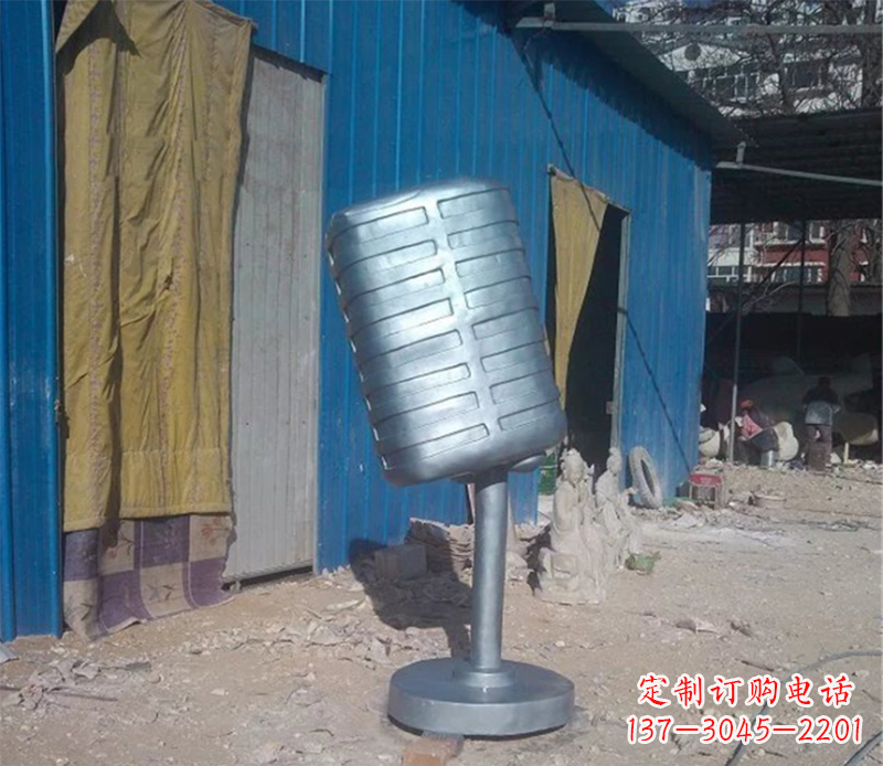 宁德欧式不锈钢无线话筒雕塑
